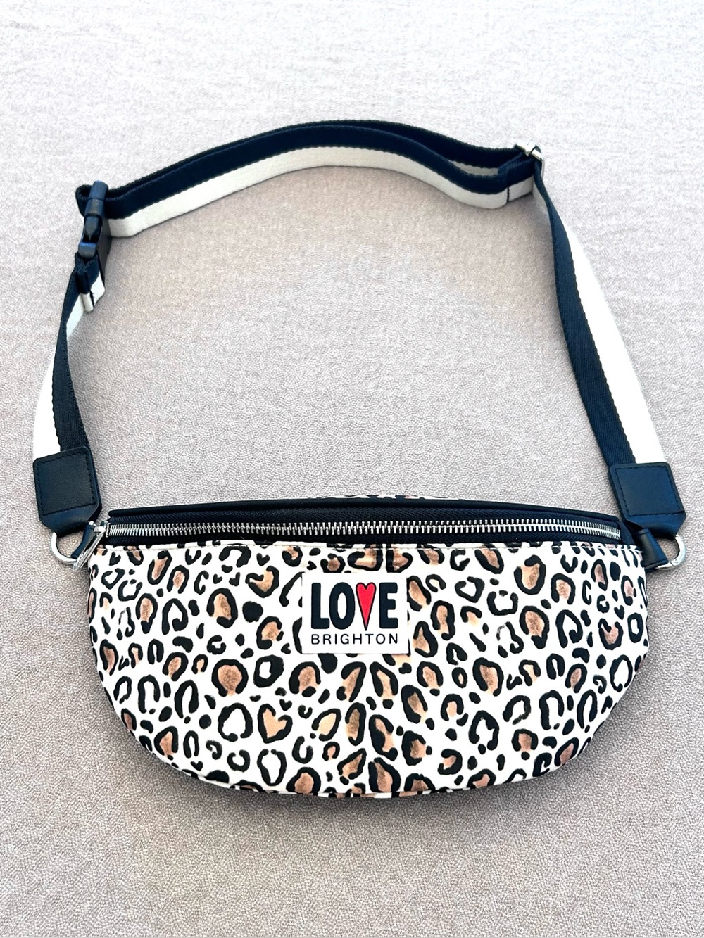 Brighton Wild Cat Belt Bag Convertible Sling Crossbody Leopard Print 11.5”x5.5”